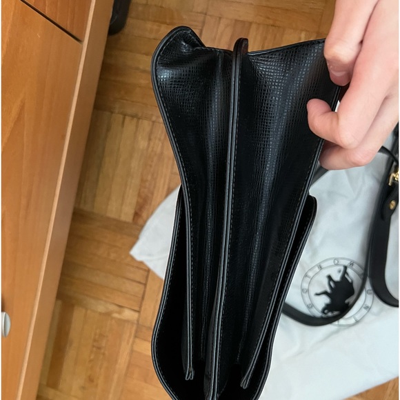 Hunting world black leather satchel with strap - Picture 11 of 11